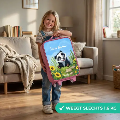 Willem wasbeer Kinderkoffer - Roze klein -sfeer2_NL