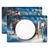 Kerstman - Rendier - Kerst - Sneeuw Placemat vinyl groot -zzsfeer2_Kitchenyeah-website
