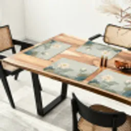 Lotus - Bloemen - Groen Placemat vinyl groot -zzsfeer4_Kitchenyeah-website