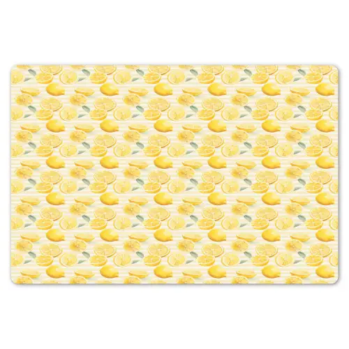 Frans - Citroen - Strepen - Geel - Groen Placemat vinyl groot 368 -zzsfeer1_Kitchenyeah-website