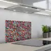 Spat - Abstract - Waterverf - Multi keuken achterwand spatscherm klein 900 -3d_schuin