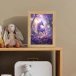 Eenhoorn - Paars - Sprookje - Fantasy dier Light Box met kabel klein -sfeer2_kind