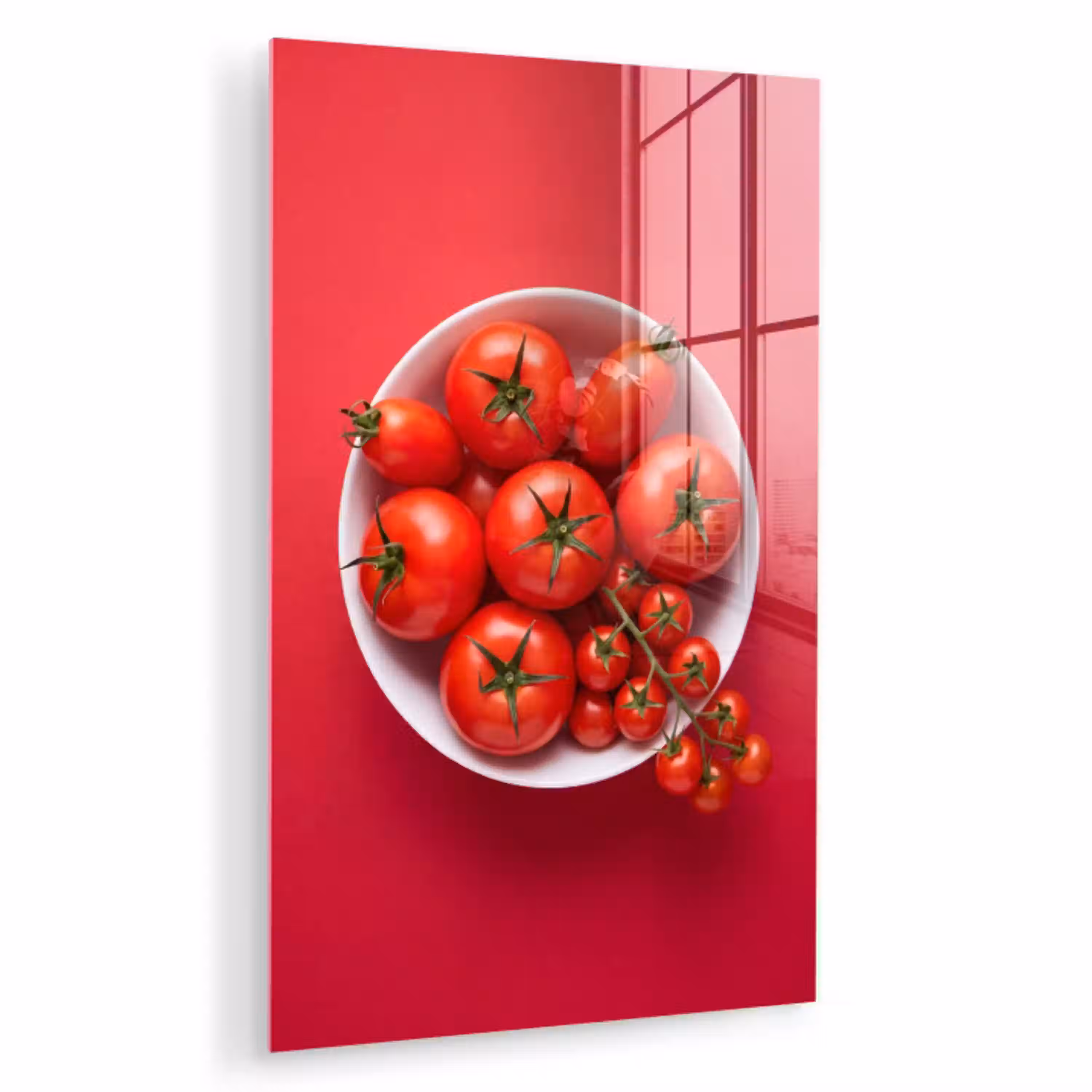 Eten - Kom - Rood plexiglas 5mm klein -zzzproduct_nieuw