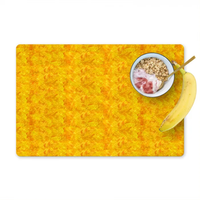 Vloeiend - Olie - Verf  - Geel Placemat vinyl groot 368 -zzzproduct_Kitchenyeah-website