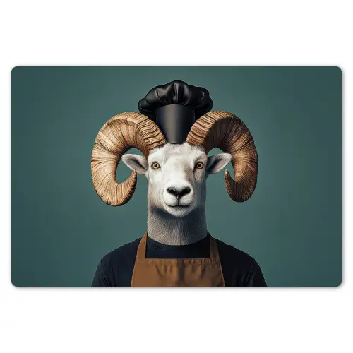 Geit - Hoorns - Kokskleding Placemat vinyl groot -zzsfeer1_Kitchenyeah-website