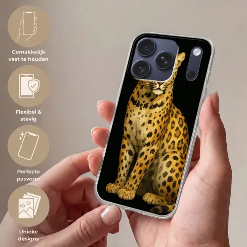 Panter - Realistisch - Bruin Telefoonhoesje iPhone 17 Pro klein -sfeer3_NL