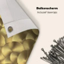 Modern - Cirkel - Goud Balkonbeschermer Duitsland klein 596 -closeup_NL
