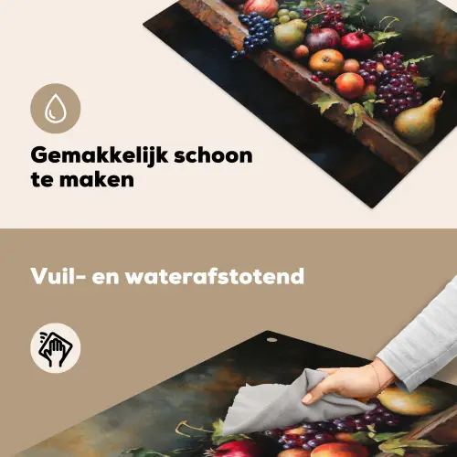 Rustiek - Stilleven - Fruit Inductie beschemer met haakjes klein -ky-schoon-nl