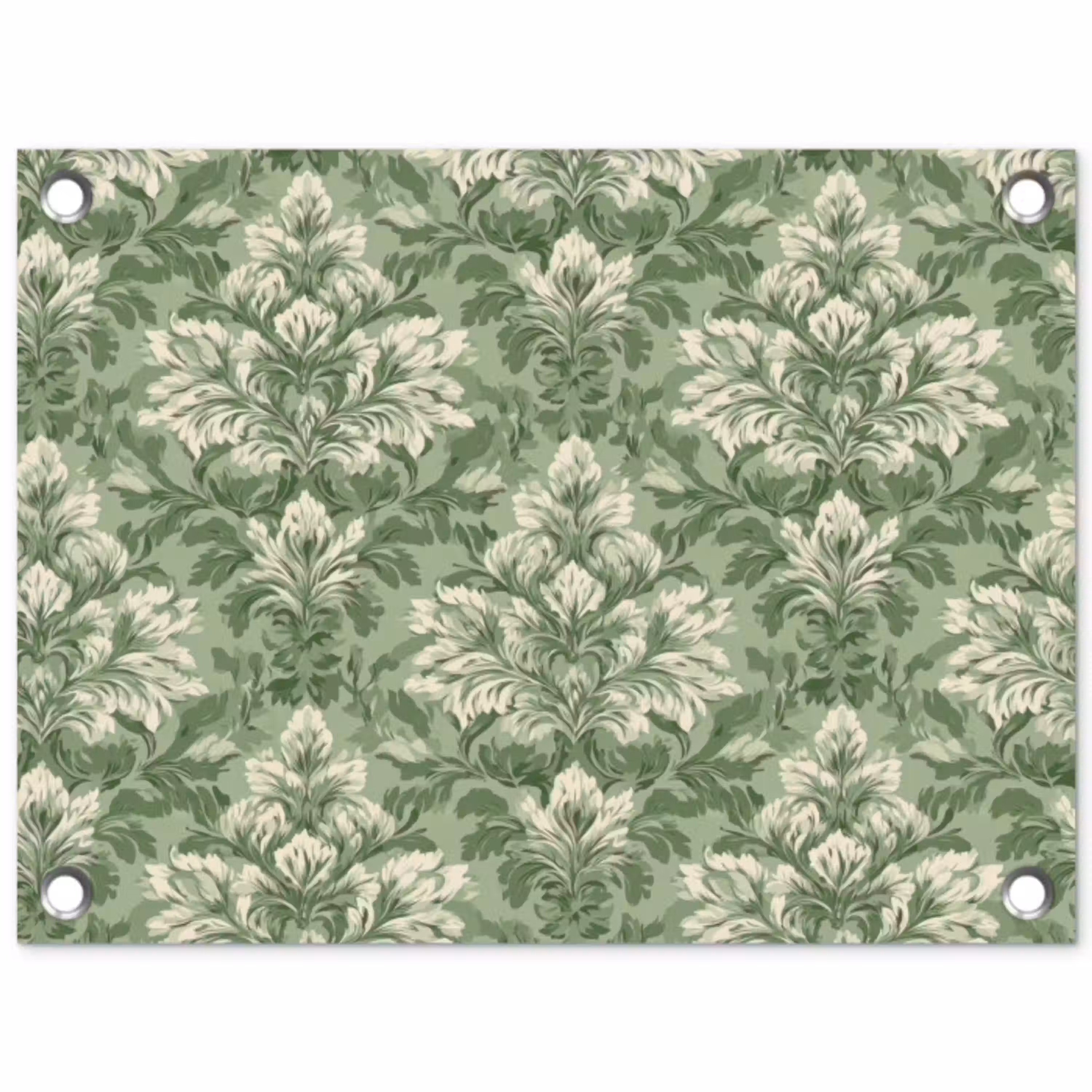 Sierlijk - Lichtgroen - Planten - Patroon - Getailleerd tuinposter los doek klein 239 -3d