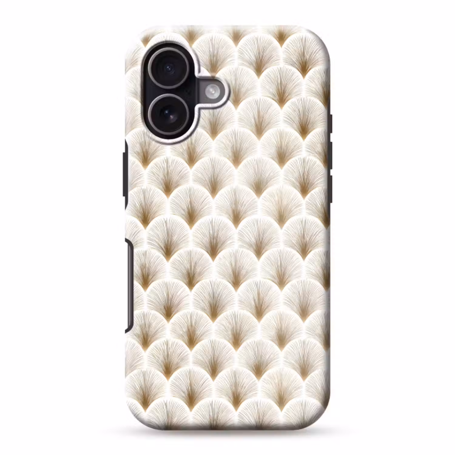 Telefoonhoesje Toughcase - Waaiers - Art Deco - Elegant - Goud - Wit