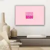 Bisou - Roze - Minimalistisch canvas 2cm klein -sfeer6