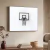 Basketbalbord - Minimalistisch - Zwart Textielframe zwart klein -sfeer3