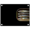 Sardines - Blik - Zwart - Vissen tuinposter los doek klein -3d