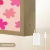 Bloemen - Patroon - Roze Light Box met batterij (Wandlamp kind) middel -USP_websiteoplaadbaarNL