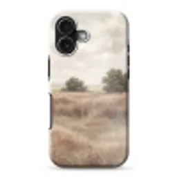 Landschap - Minimalistisch - Beige Toughcase MagSafe Apple iPhone 17 klein -3d