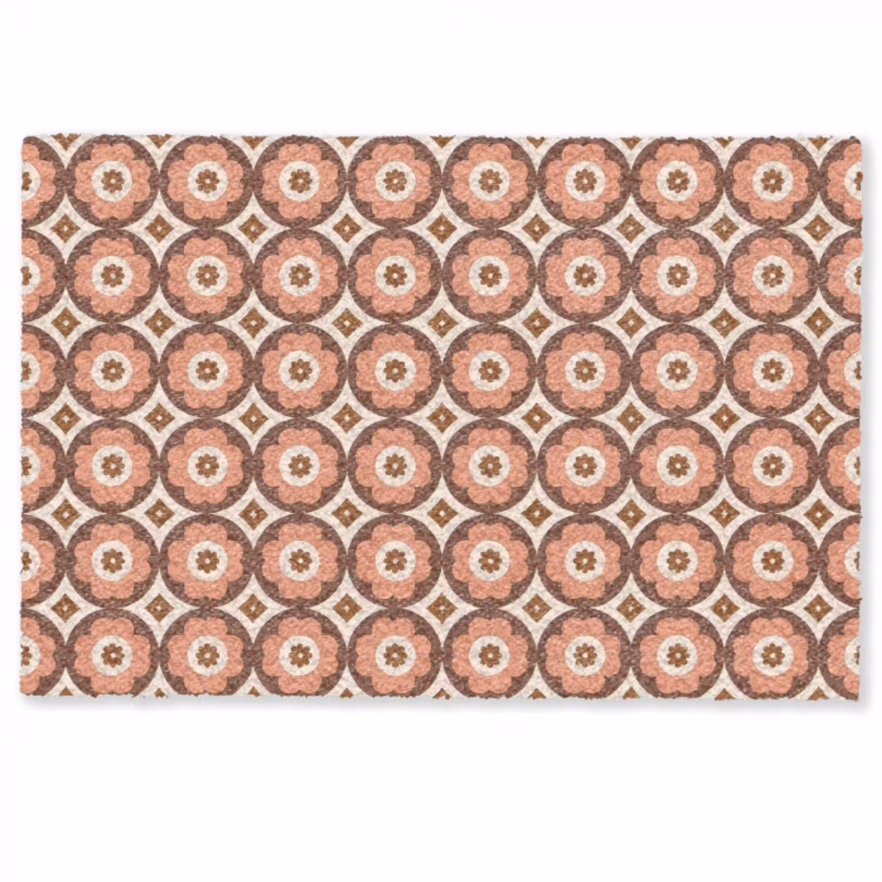 Bloemvormen - Patroon - Roze - Vintage Deurmat klein -zkaufland3d
