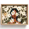 Illustratie - Vrouw - Madeliefjes - Wit Dienblad Rechthoek middel -z3d_shopping