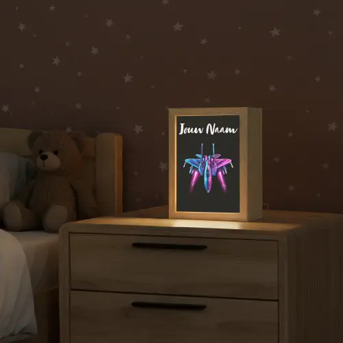 Straaljager - Blauw - Kleuren - Jongens - Zwart Light Box met kabel (Kinderlampje) klein -sfeer1_kind