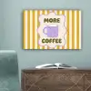 More coffee - Geel - Paars - Strepen - Mok canvas 2cm klein -sfeer4