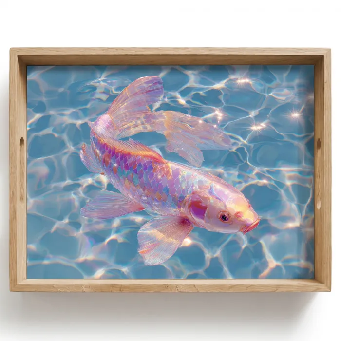 Vis - Water - Blauw - Licht Dienblad Rechthoek middel -z3d_shopping