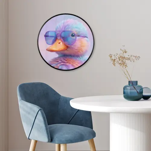 Eend - bril - Pastel Fotolijst rond zonder passe partout klein -sfeer2