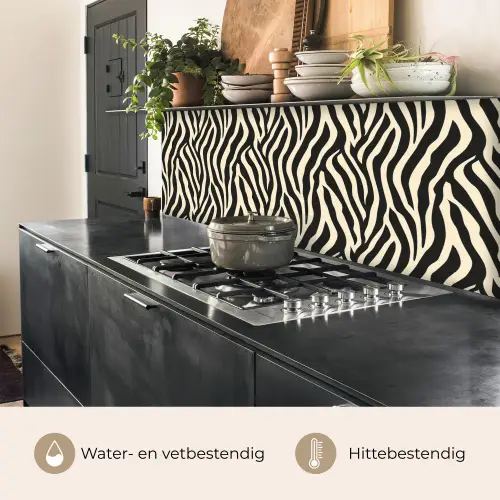Zebra - Print - Klassiek - Zwart keuken achterwand 2 middel 871 -usp_NL