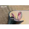 Grijs - Konijn - Blouse - Strik Placemat vinyl groot -closeup