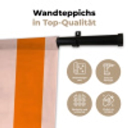 Strepen - Modern - Oranje Wandkleed katoen klein 269 -tsfeer2_DE