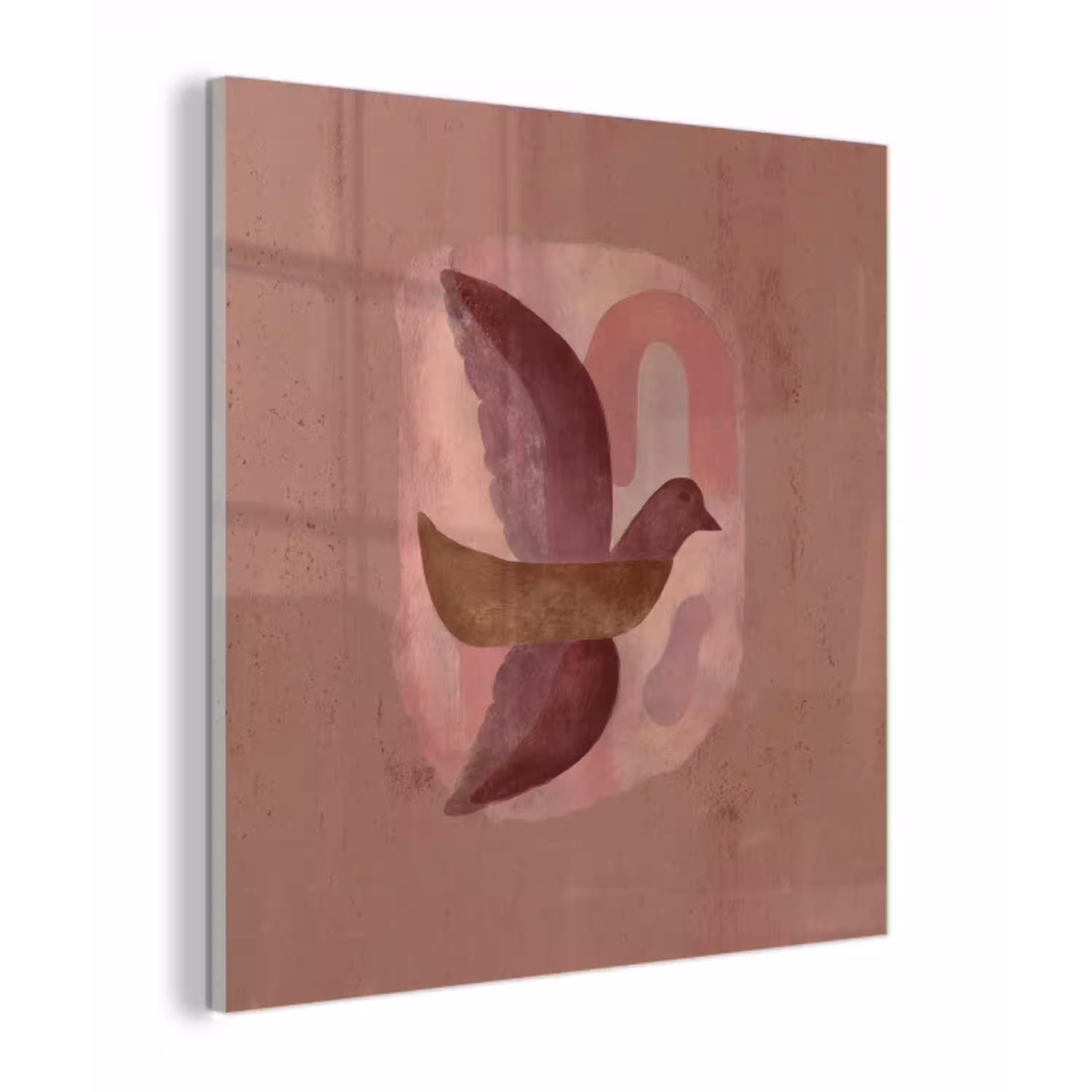 Illustratie - Vogels - Abstract - Roze plexiglas 5mm klein -z3d
