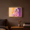 Abstract - Portret - Vrouw - Kleurrijk Light Box met batterij (Wandlamp) middel -sfeer4