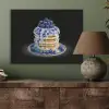 Pannenkoeken - Blauwe Bessen - Bord PET vilt klein -sfeer2