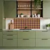 Plaid - Patroon - Vierkant - Bruin keuken achterwand 2 middel 871 -sfeer3