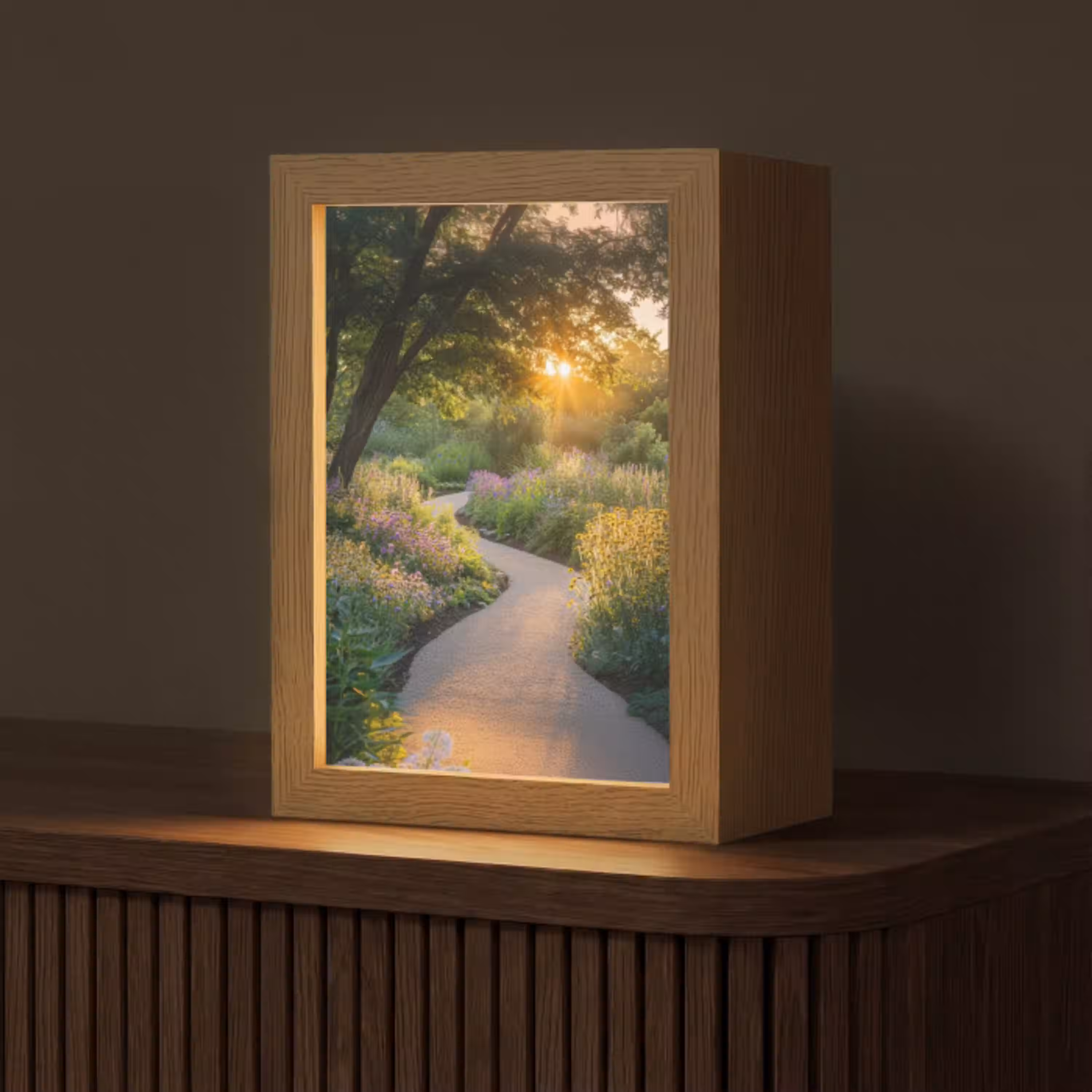Pad - Bloemen - Park Light Box met kabel (Tafellamp) klein -z3d_website
