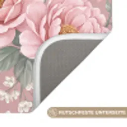 Pioenrozen - Vingerhoedskruid - Pink Badmat klein -USP_AntislipDE