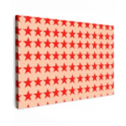 Patroon - Sterren - Rood Tuinposter op houten frame 2 cm dik klein 845 -3d