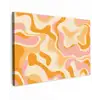 Abstract - Golvend - Oranje Tuinposter op houten frame 2 cm dik klein -3d