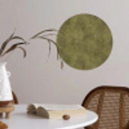 Textuur - Abstract - Groen Wandcirkel behangsticker klein 186 -sfeer3