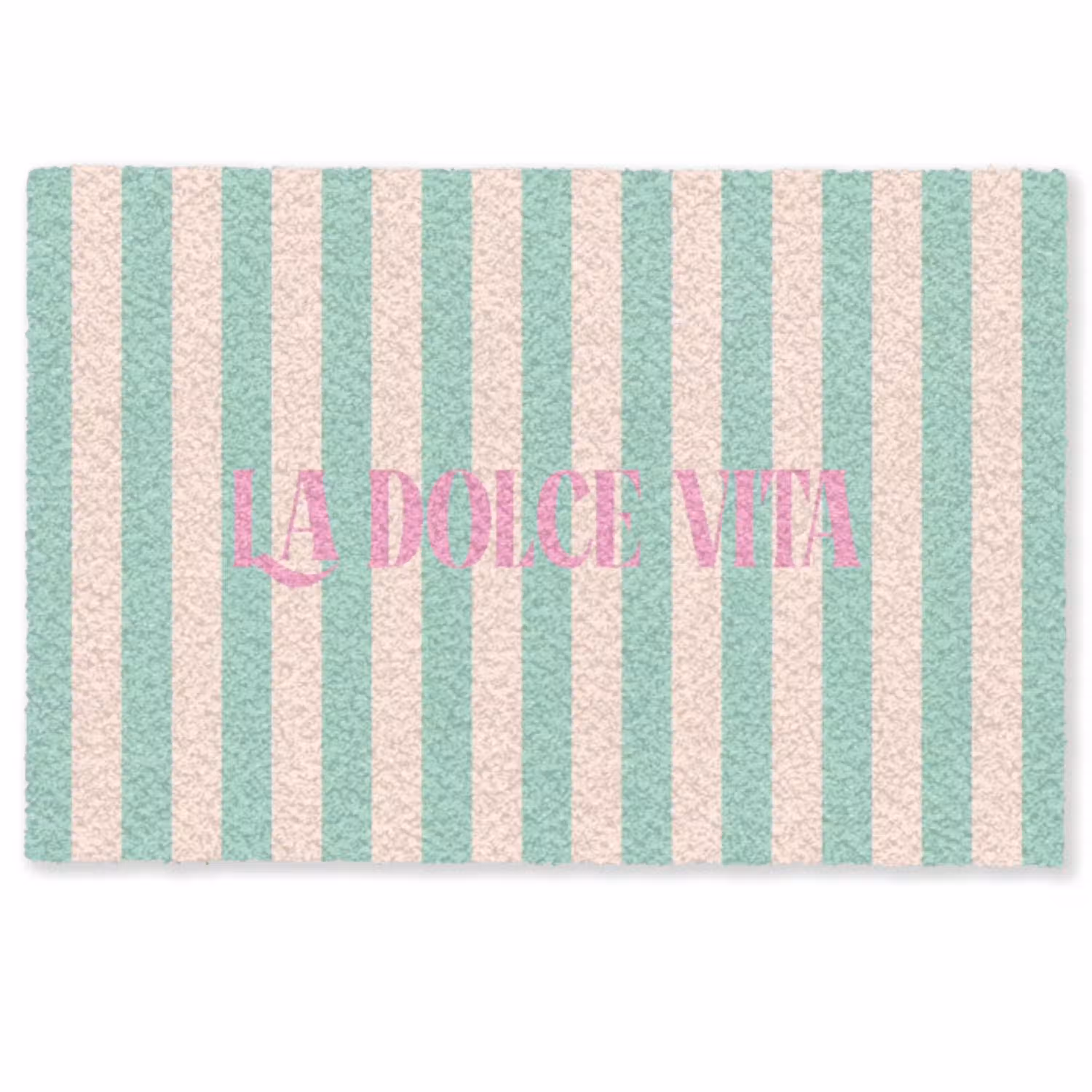 Roze - Groen - Strepen - La dolce vita Deurmat klein -zkaufland3d