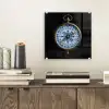 Kompas - Delfts blauw - Zwart plexiglas 5mm klein -sfeer1