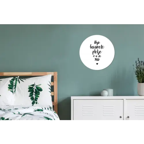 Quotes - Mijn favoriete plekje in in de zon - Zomer - Zon - Tekst Wandcirkel aluminium klein -slaapkamer