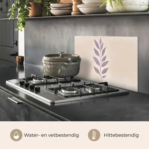 Tak - Bladeren - Minimalistisch - Beige keuken achterwand spatscherm klein -usp_NL