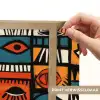 Abstract - Gezichten - Mozaïek Light Box met batterij (Wandlamp) middel -USP_websiteprintNL