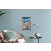 Doorkijk - Santorini - Landschap - Blauw - Grieks Muursticker klein -plant