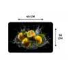 Citroen - Fruit - Geel - Zwart Placemat vinyl groot -specs