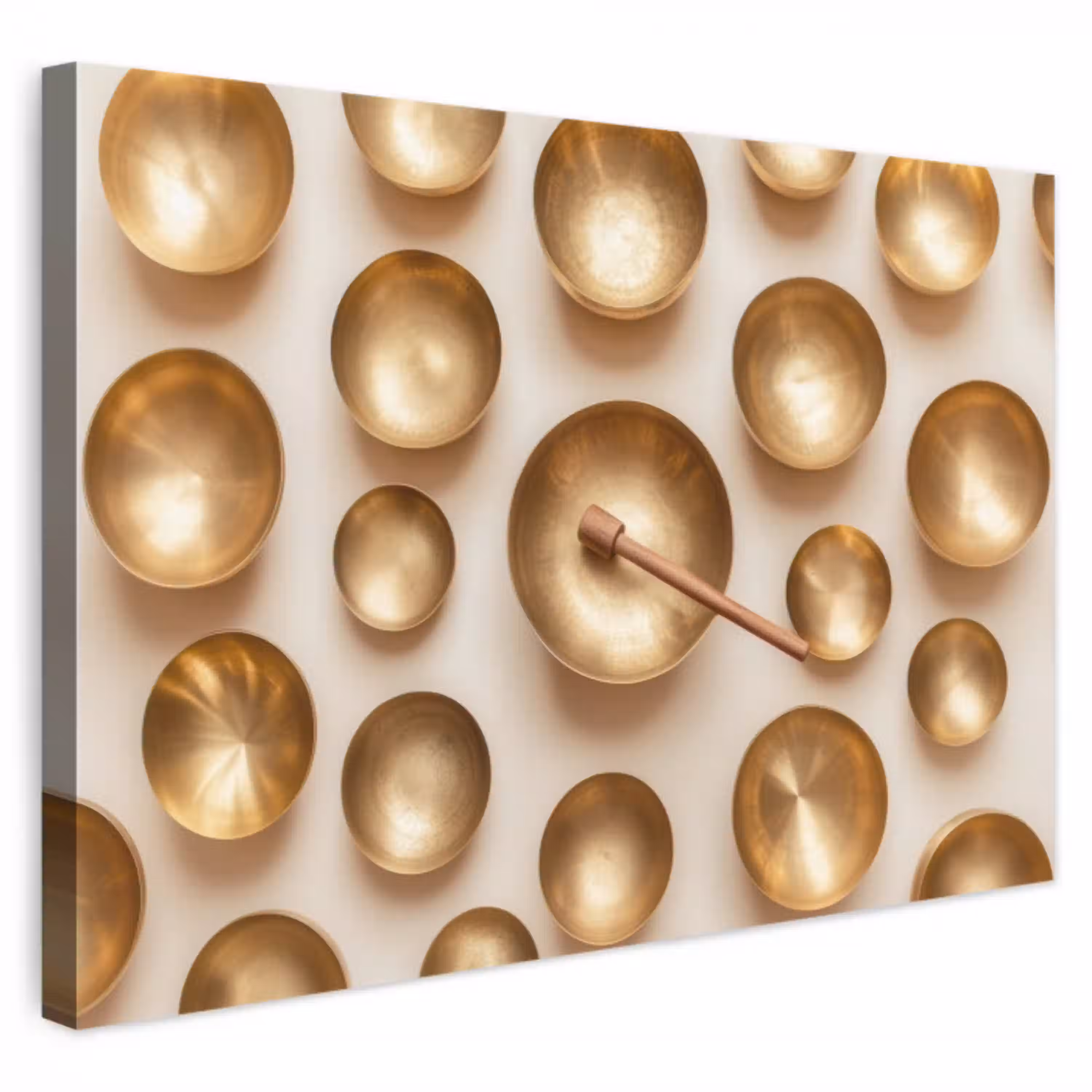 Symmetrisch - Goud - Brons - Balans canvas 2cm klein -3d