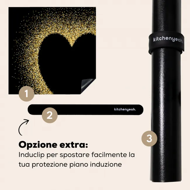 Hart van goudstof Inductie beschermer vinyl 3mm middel -zzzzzzz-induclip_IT