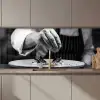 Chef - Garnering - Gerecht keuken achterwand 2 middel zz_3dshopping
