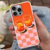 Sinaasappel - Glazen - Oranje Hoesje iPhone 16 Pro Max met koord klein -sfeer3