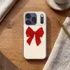 Strik - Symmetrisch - Rood - Lint Telefoonhoesje iPhone 17 Pro klein -sfeer1
