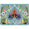 Vlinder - Sierlijk - Bloemen - Bladeren tuinposter los doek klein -3d